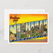 ミシガン・ヴィンテージ・トラベルからの挨拶 ポストカード (正面/裏面)