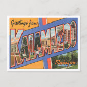 ミシガン・ヴィンテージ・トラベルKalamazooからの挨拶 ポストカード (正面)