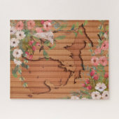 ミシガン |彫り松の木 ジグソーパズル (横)