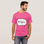 ミシガン 手書き スピーチバルーン Tシャツ (正面フル)