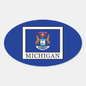 ミシガン 楕円形シール (正面)