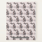 ミシガンI愛ピンクブラウンパターンフローラ プランナー手帳 (裏面)