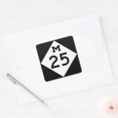 ミシガンM-25 楕円形シール (封筒)