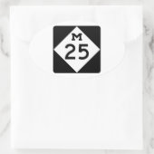 ミシガンM-25 楕円形シール (バッグ)