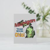 ミシガンMI USモットー~少なくともオハイオではない ポストカード (スタンド正面)