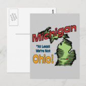 ミシガンMI USモットー~少なくともオハイオではない ポストカード (正面/裏面)