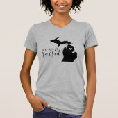 ミシガ生まれンと浮き上がり州ティー Tシャツ (正面)