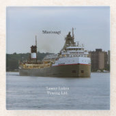 ミシサギガラスのコースター ガラスコースター (正面)