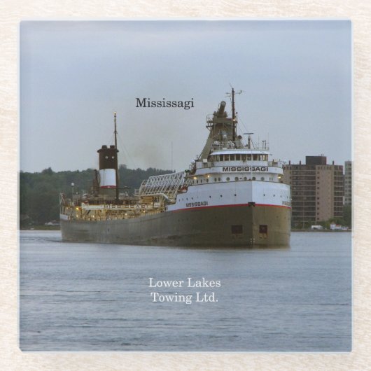 ミシサギガラスのコースター ガラスコースター (正面)