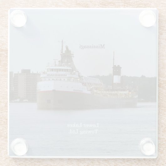 ミシサギガラスのコースター ガラスコースター (裏面)