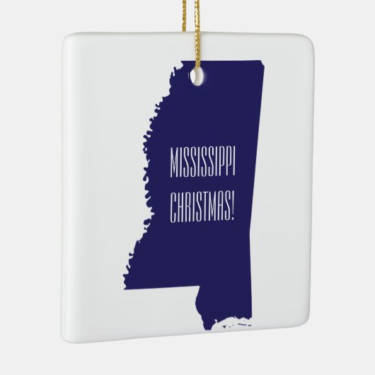 ミシシッパーソナライズされたピーのクリスマス装飾 セラミックオーナメント (右)