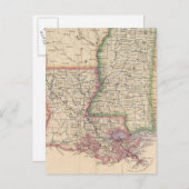 ミシシッピとルイジアナの州 ポストカード