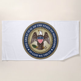 ミシシッピのシール(米国州) ビーチタオル