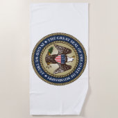 ミシシッピのシール(米国州) ビーチタオル (正面)