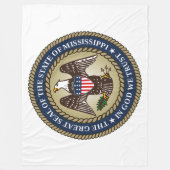 ミシシッピのシール(米国州) フリースブランケット (正面)