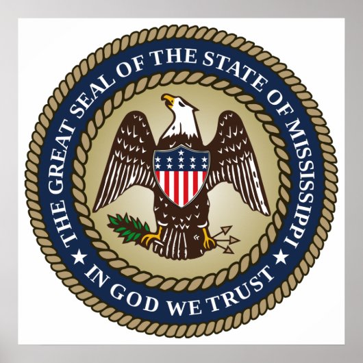 ミシシッピのシール(米国州) ポスター (正面)