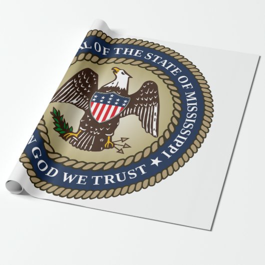 ミシシッピのシール(米国州) ラッピングペーパー (アンロールド)