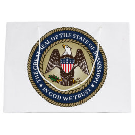 ミシシッピのシール(米国州) ラージペーパーバッグ