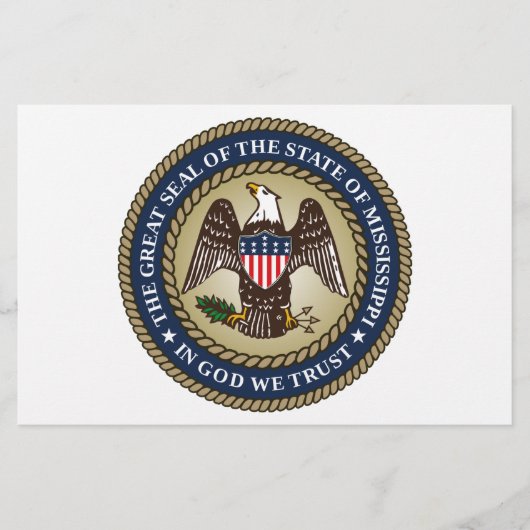 ミシシッピのシール(米国州) 便箋 (正面)