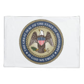 ミシシッピのシール(米国州) 枕カバー (裏面)