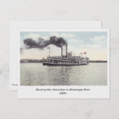ミシシッピの古いポストカードのモーニングスター蒸気船 ポストカード (正面/裏面)