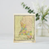 ミシシッピの地図(1835年) ポストカード (スタンド正面)