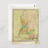 ミシシッピの地図(1835年) ポストカード (正面/裏面)