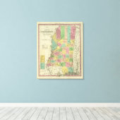 ミシシッピの新しい地図 キャンバスプリント (インサイチュ (ウッドフロア))