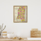 ミシシッピの新しい地図 ポスター (キッチン)