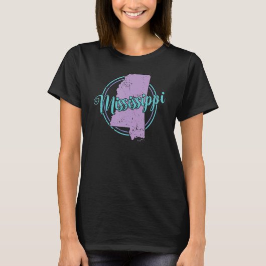 ミシシッピの米国の地図 Tシャツ (正面)
