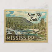 ミシシッピは日付の山の川の雪を保存 案内ポストカード (正面)