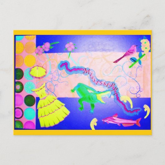 ミシシッピコラージュ ポストカード (正面)