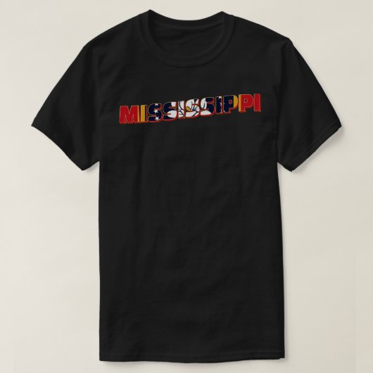ミシシッピヴィンテージスタイルレトロ土産 Tシャツ (デザイン正面)