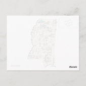 ミシシッピヴィンテージ写真地図アンティーク図 ポストカード (裏面)