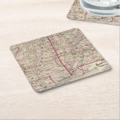 ミシシッピーおよびアラバマ スクエアペーパーコースター (アングル)