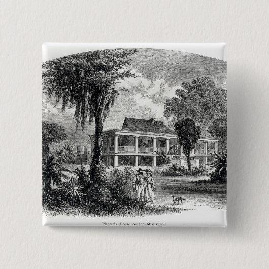 ミシシッピーのプランターの家 缶バッジ (正面)