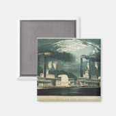 ミシシッピーのミッドナイトレース、1875年 マグネット (正面/裏面)