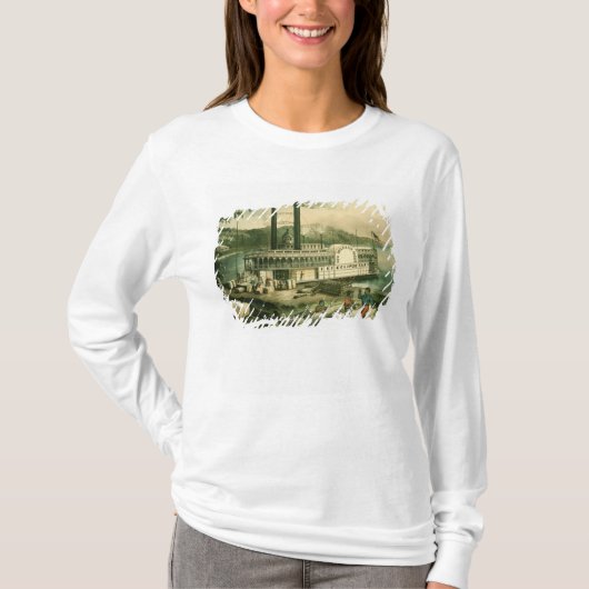 ミシシッピーのローディングの綿、1870年 Tシャツ (正面)