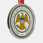 ミシシッピーの州のシール メタルオーナメント (右)