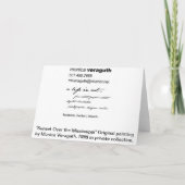 ミシシッピーの挨拶状上の日没 カード (裏面)