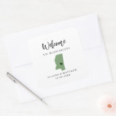 ミシシッピーの結婚歓迎バッグまたは箱 スクエアシール (封筒)