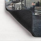 ミシシッピーの蒸気船のくねりの円形化 マウスパッド (コーナー)