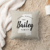 ミシシッピーファミリーモノグラム州装飾用クッション クッション (ブランケット)