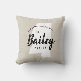 ミシシッピーファミリーモノグラム州装飾用クッション クッション