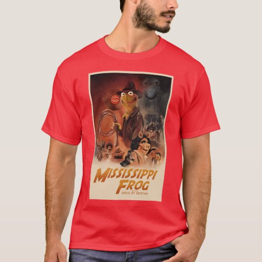 ミシシッピーフロッグと運命の微笑み Tシャツ (正面)