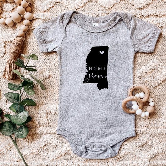 ミシシッピーホームグロウン州ティー ベビーボディスーツ