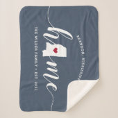 ミシシッピーホーム州 パーソナライズされた シェルパブランケット (正面)