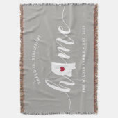 ミシシッピーホーム州 パーソナライズされた スローブランケット (正面縦)