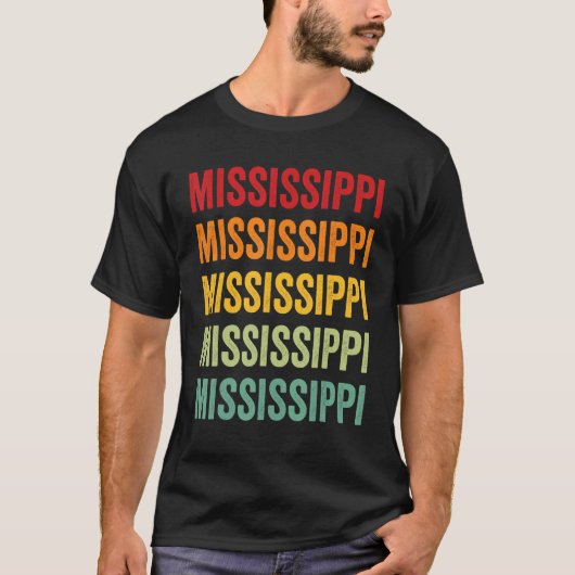 ミシシッピーレインボーミシシッピ州 Tシャツ (正面)