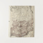 ミシシッピー川の地形図 タペストリー (正面)